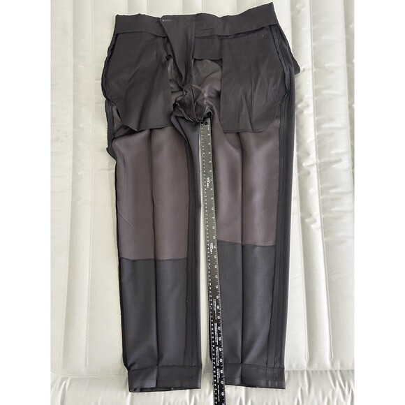 Billionaire Italian Couture Black Wool Trousers Pants Size XL (36") Rare - Picture 6 of 8